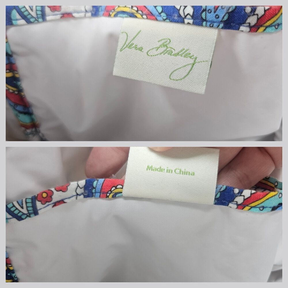 Vera Bradley Lunch Bag Retired Pattern Marina Paisley Multicolor ID Holder - Picture 11 of 12